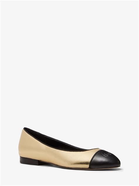 michael kors dylyn ballet|Dylyn Metallic Leather Ballet Flat .